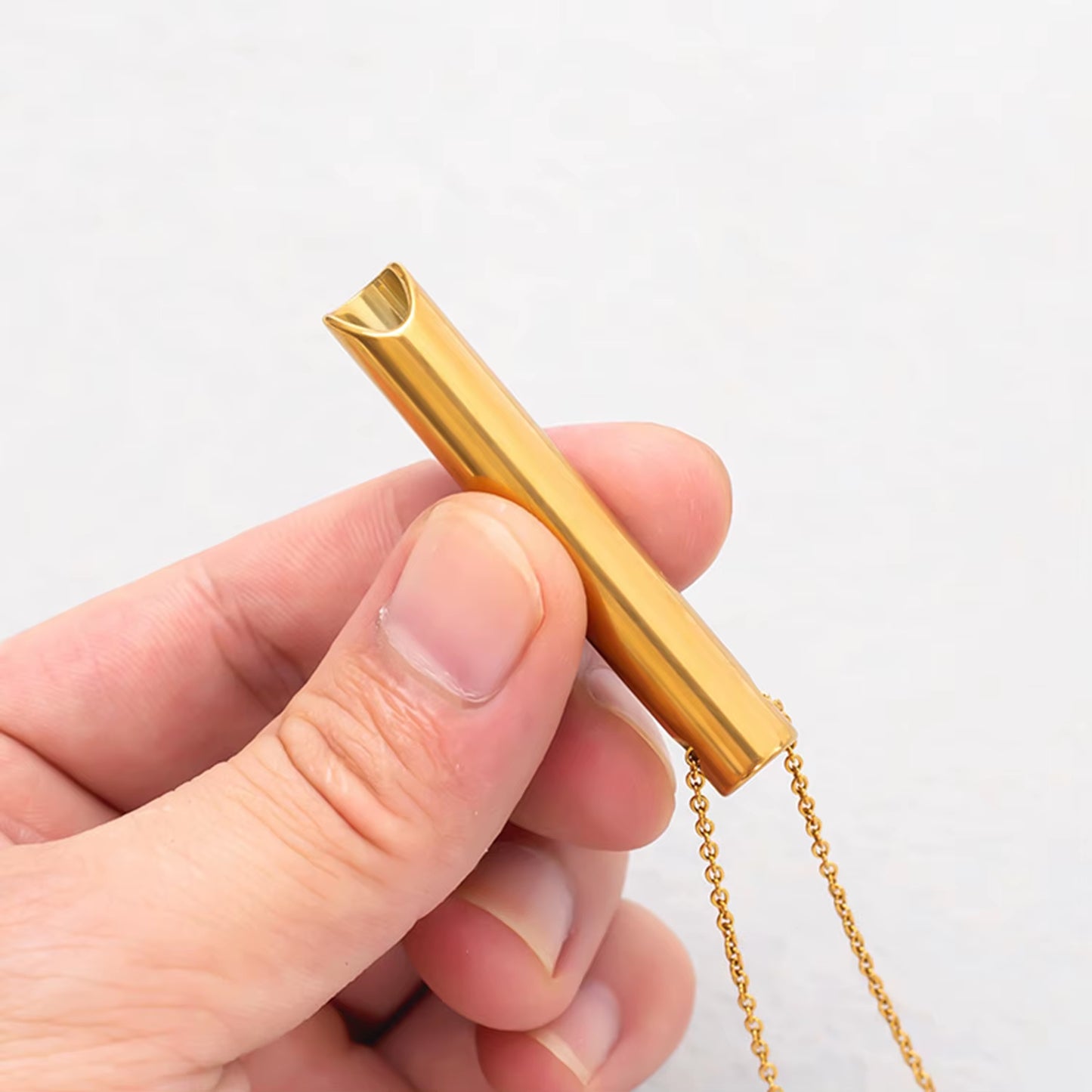 Stainless Steel Anxiety Breathing Necklace Stress Relief Meditation Necklaces Yoga Ritual Quit Smoking Anxiety Relief Jewelry